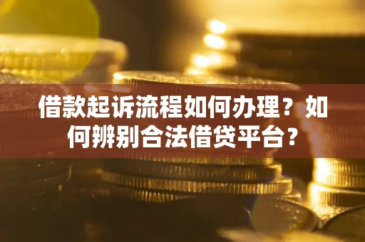 武汉借款起诉流程如何办理？如何辨别合法借贷平台？
