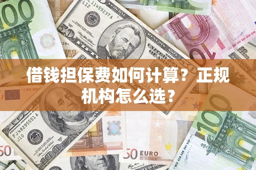 武汉借钱担保费如何计算？正规机构怎么选？