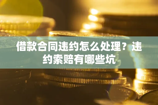 武汉借款合同违约怎么处理？违约索赔有哪些坑