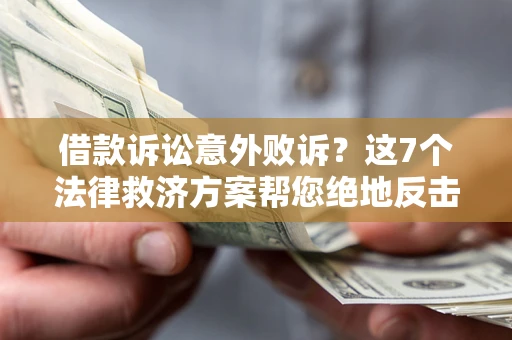 武汉借款诉讼意外败诉？这7个法律救济方案帮您绝地反击！