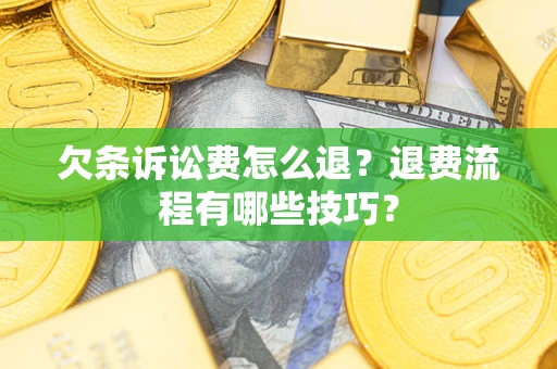 武汉欠条诉讼费怎么退？退费流程有哪些技巧？
