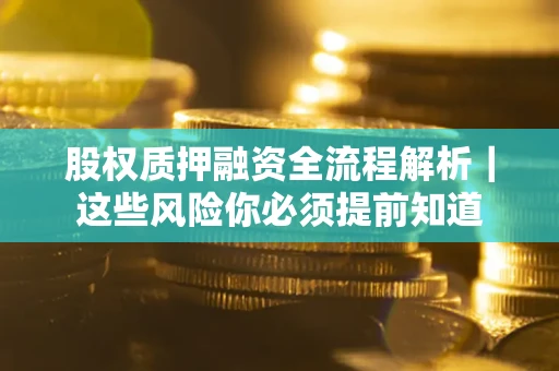 武汉股权质押融资全流程解析｜这些风险你必须提前知道