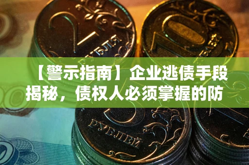武汉【警示指南】企业逃债手段揭秘，债权人必须掌握的防坑宝典
