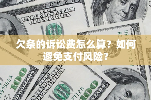 武汉欠条的诉讼费怎么算？如何避免支付风险？