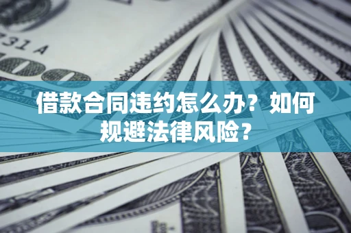 武汉借款合同违约怎么办？如何规避法律风险？